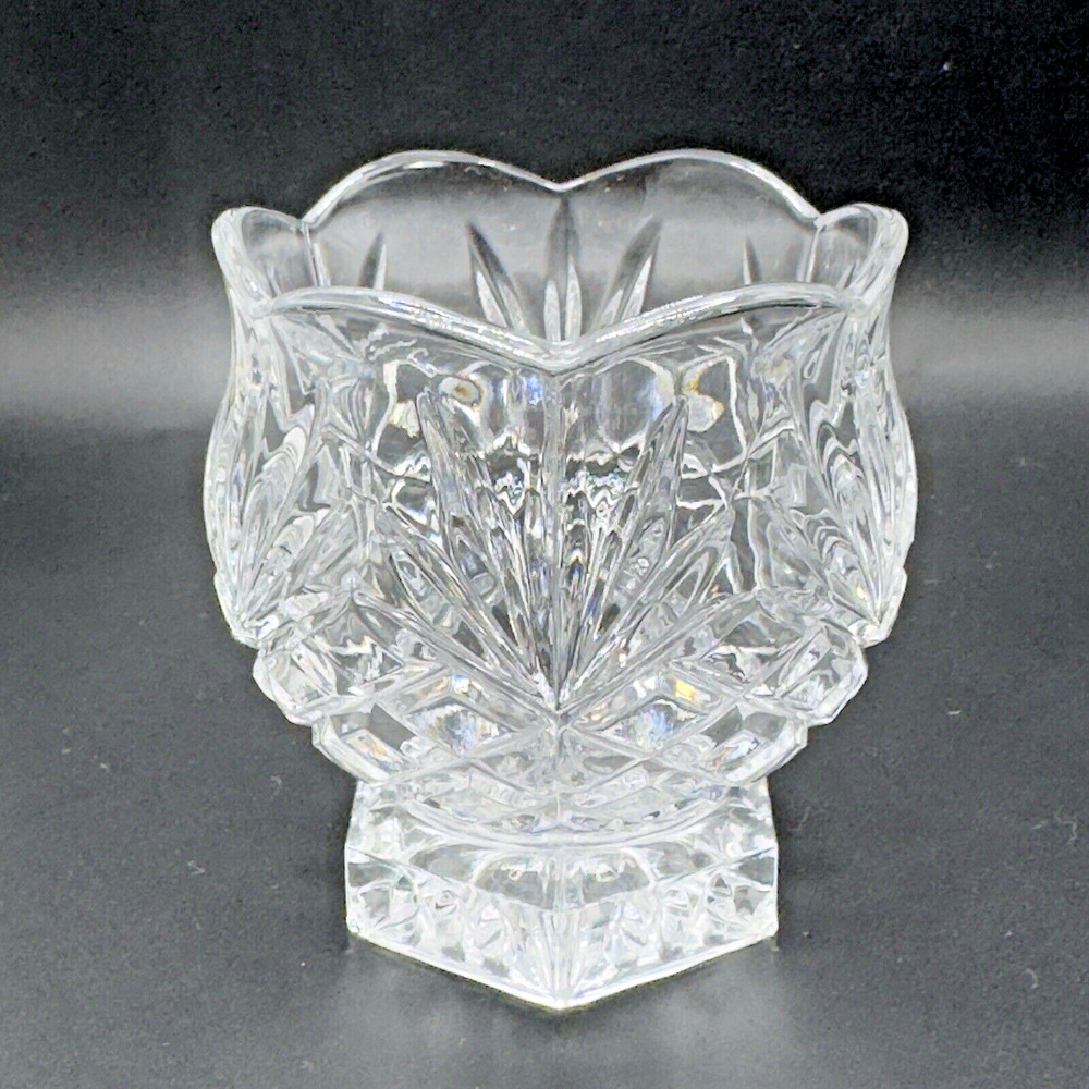 Noritake Lead Crystal Votive Candleholder Hampton Hall Elegant Glass 3.25" Tall